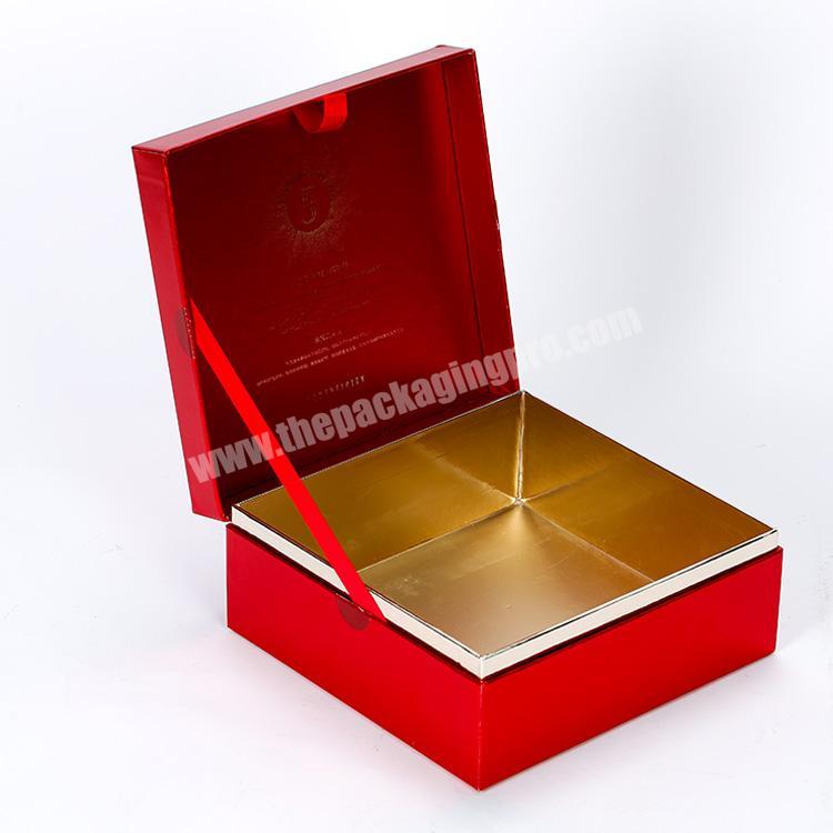 Rigid Paperboard Gift Packaging Boxes Customize Beautiful Golden Folding magnetic lid gift box