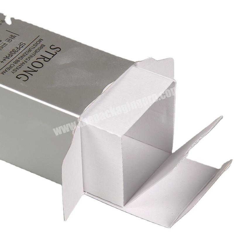 Silver Aluminized Paper Box BB Cream With A Protective Inner Cardboard Box