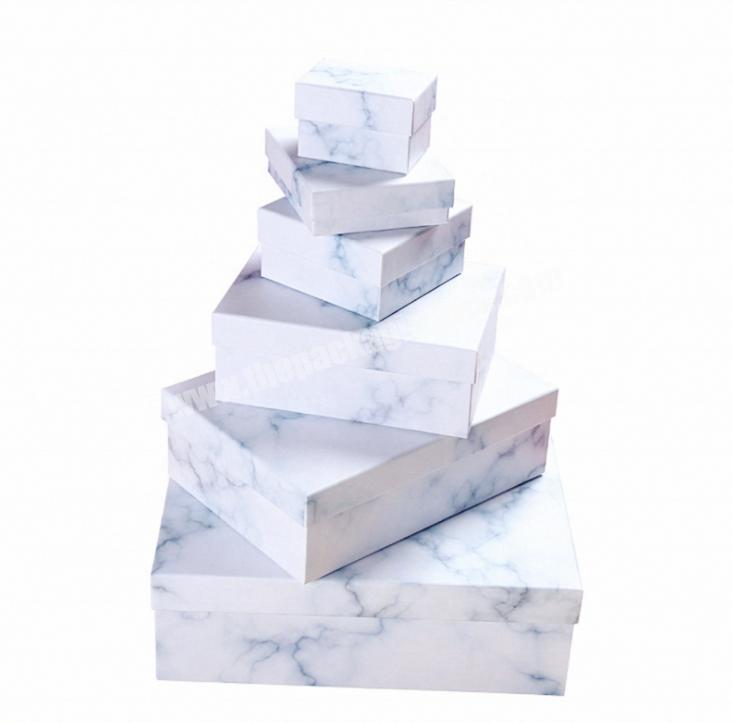 Simple Fashion Luxury Packaging Marble Paper Gift Box For Perfume Clothes Shoes