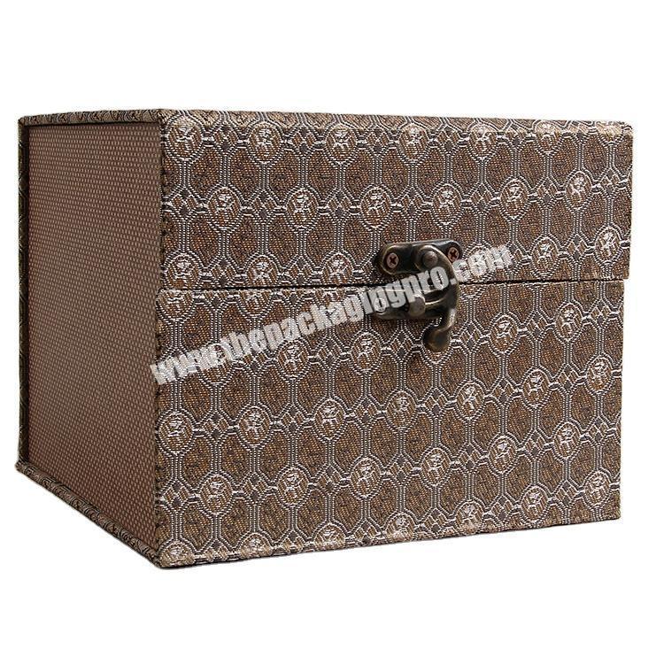 Three-Layer Paper Structure Paper Packaging Box With Fabric Lining For Elegant Ceramic Products
