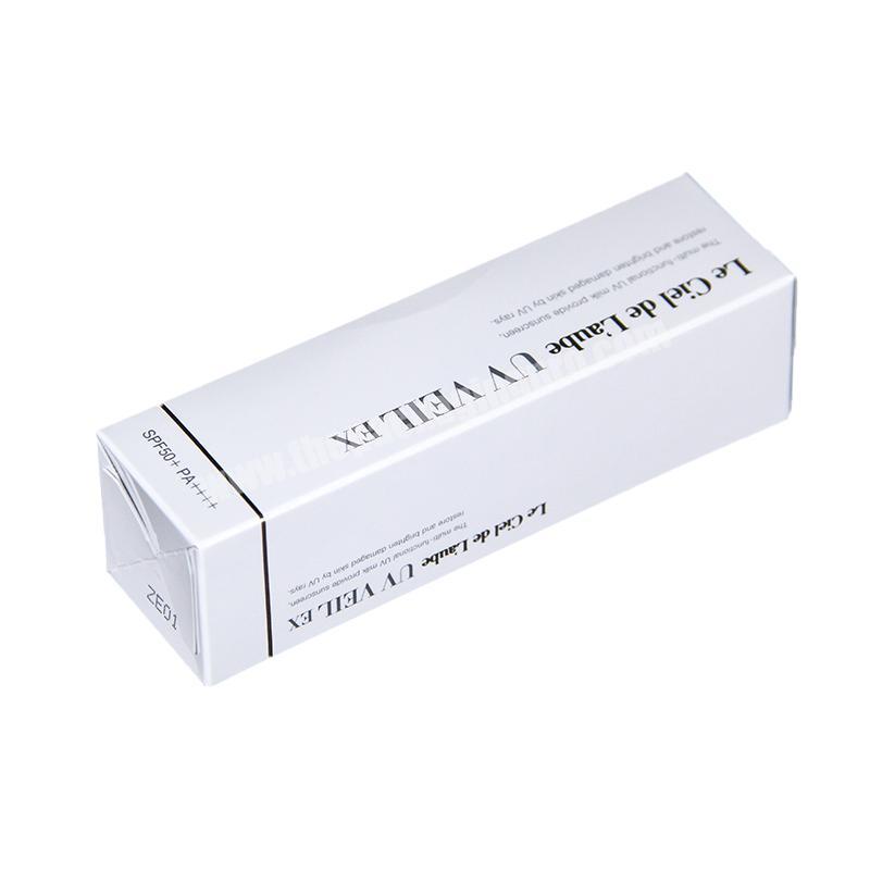 White Cardboard Small Rectangular cosmetic product Boxes makeup Box packaging