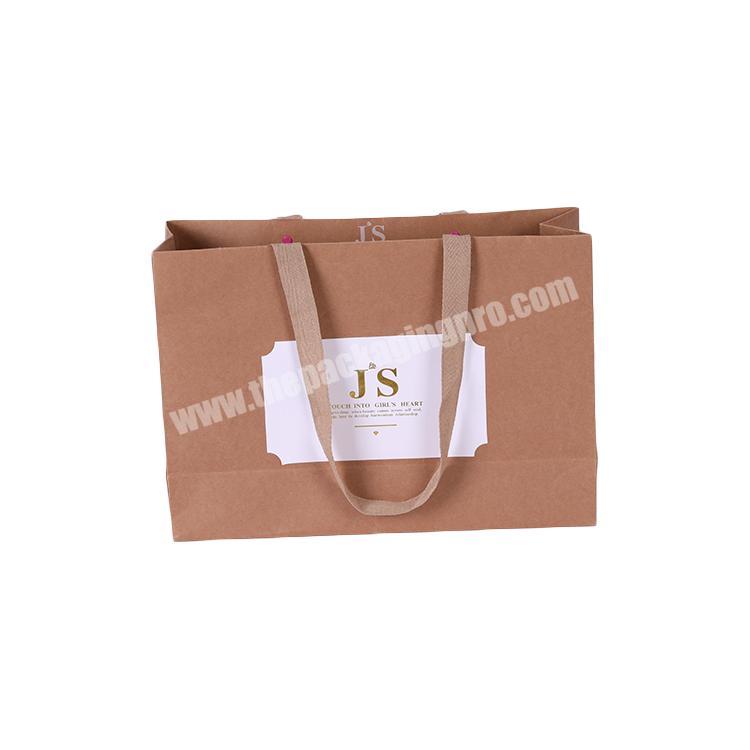 Wholesale Custom Design High Quality  Kraft Paper Shopping Bags With Handle For Clothing