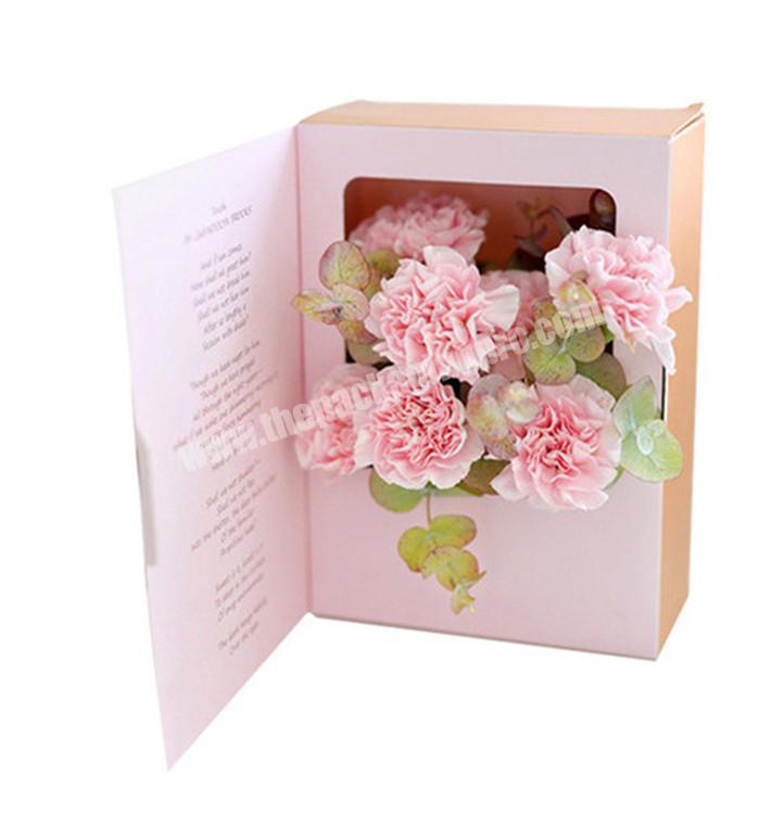Wholesale Custom Printed Kraft Paper Book Packing Boxes Flower Display Box