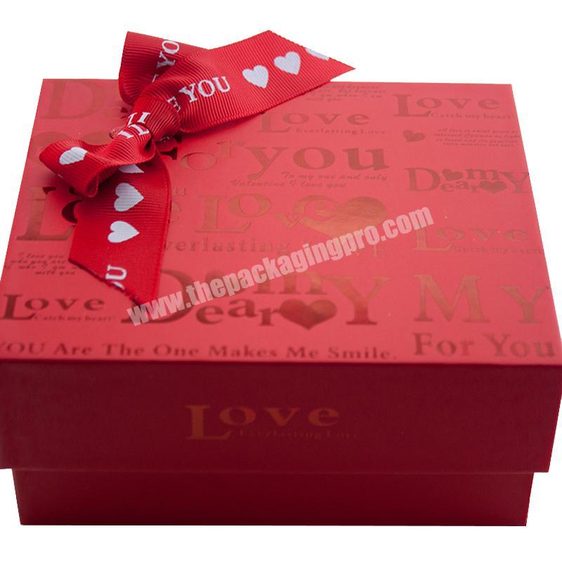 Wholesale Custom Surprising Love Gift Box With Bowknot Ribbon