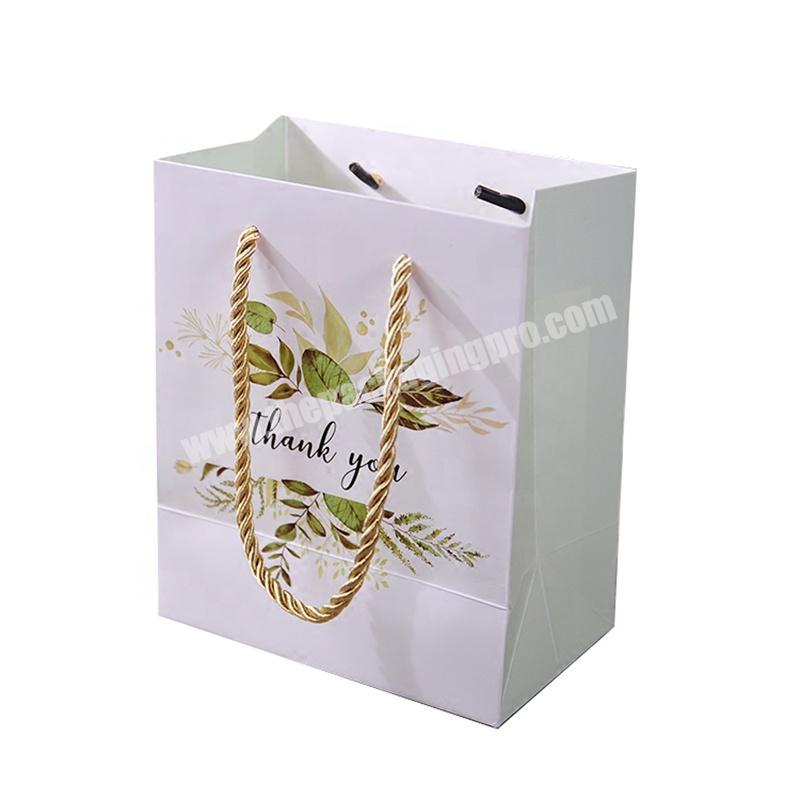 Wholesale Fashion Custom Boutique Wedding Candy Gift Packaging Coated Paper Bag