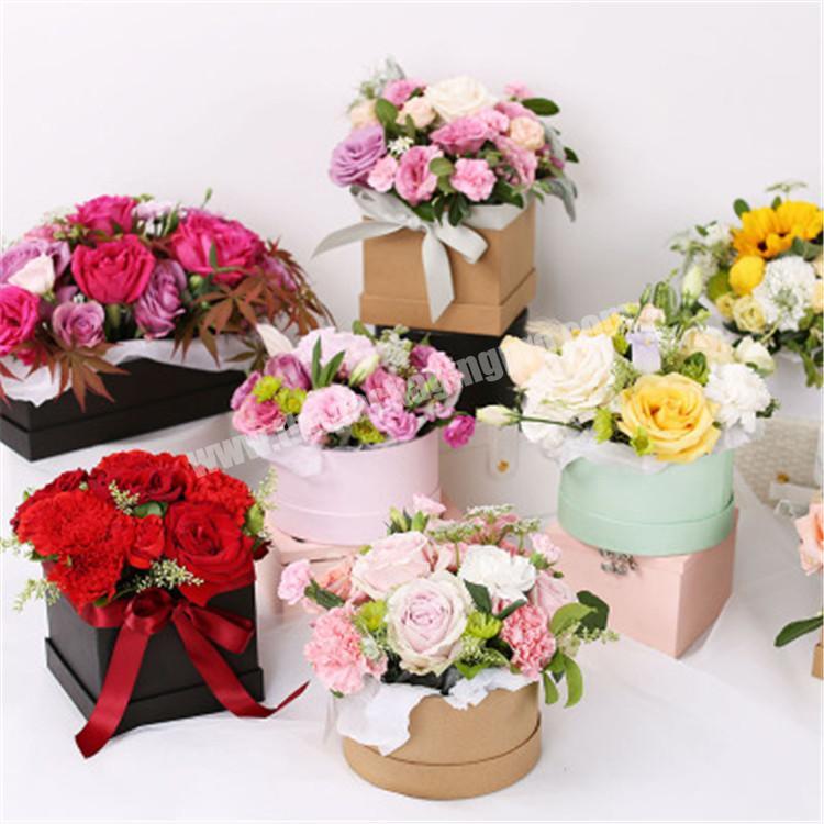 Wholesale Gift Packaging Plain Square Rectangle Round Flower Box