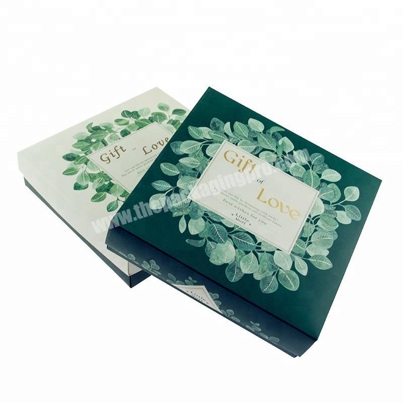 Wholesale Printed Lid Off Craft Folding Paper Cosmetic Gift packaging Box