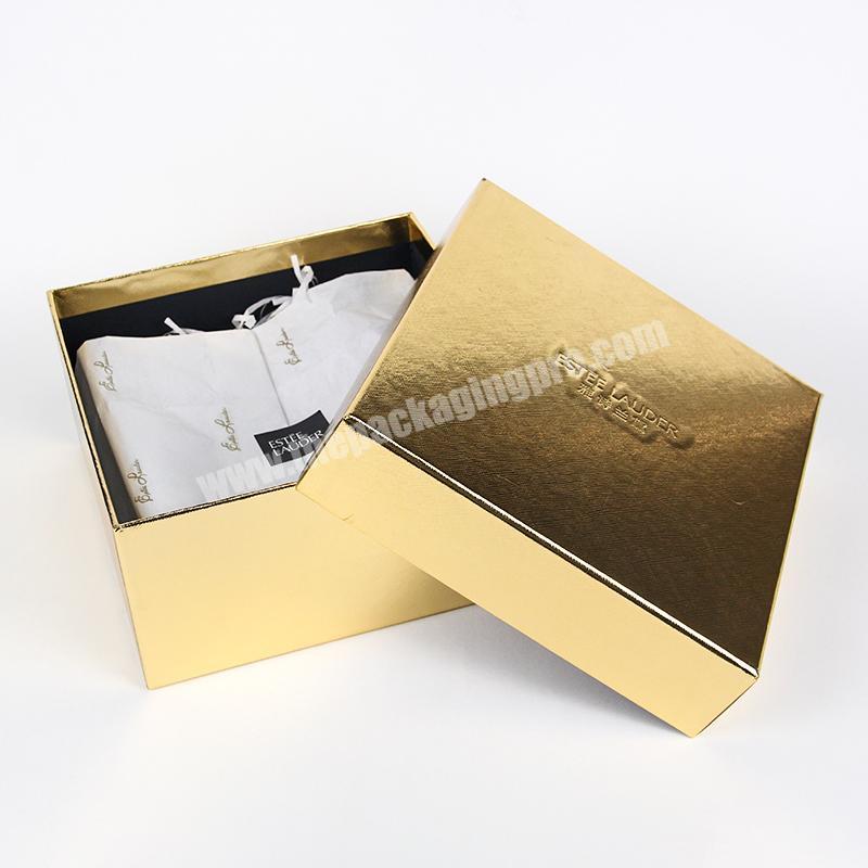 luxury holographic cosmetic golden silver card vanishing paper packaging gift boxes for private label makeup