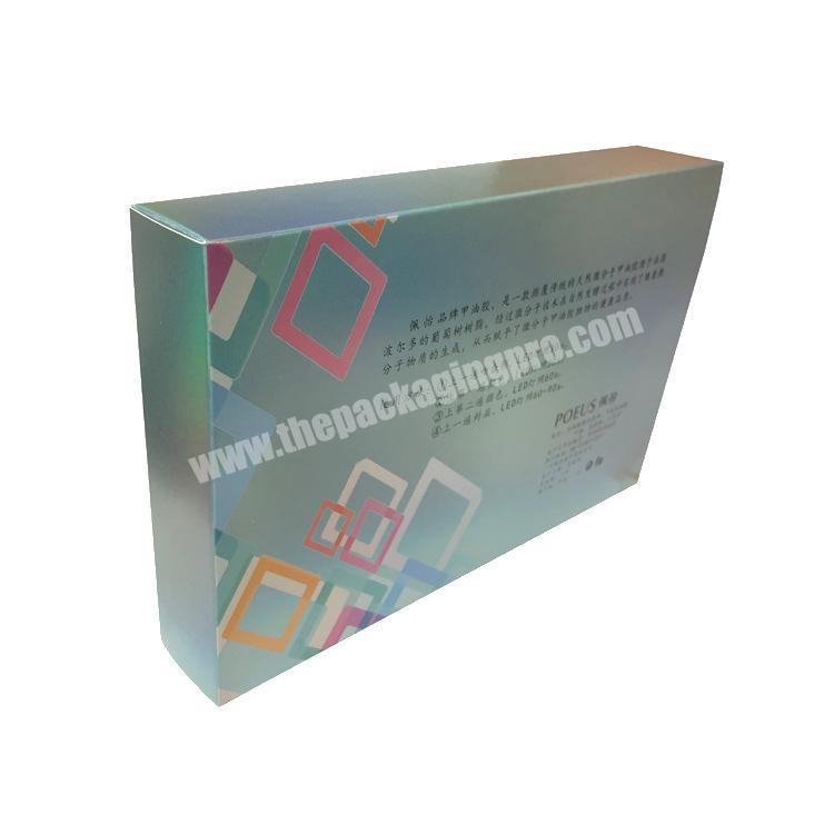white card packing box, high-grade cosmetic case, reverse UV sand gold silver card color box
