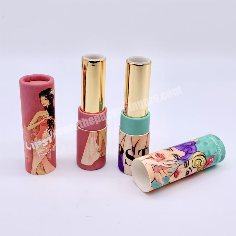 0.3oz lip balm paper tube push up deodorant containers