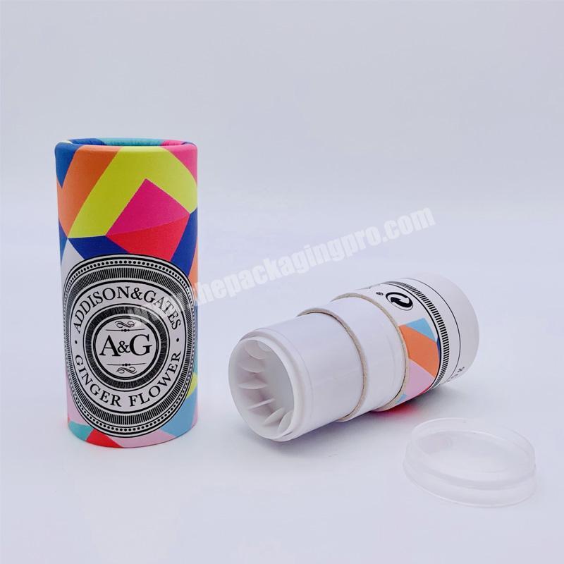 0.5oz kraft cardboard natural deodorant packaging paper tube push up deodorant tube packaging