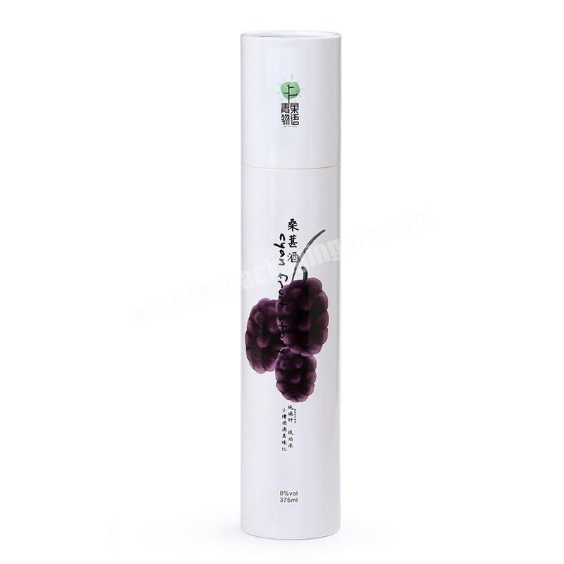100% Biodegradable Recyclable Compostable Wine Packaging Carton And Round Paper Tube