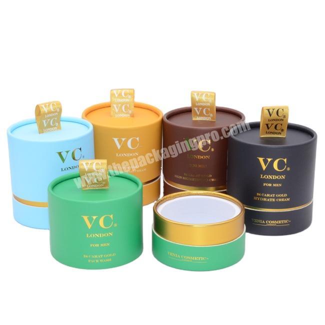 100% Eco Friendly Wholesale Cosmetic Paper Tube Containers Cylinder Custom Cosmetics Paper Tube Packaging