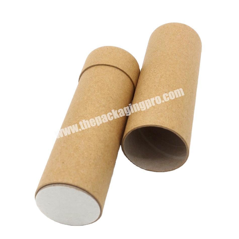 100% Plastic Free Black Empty Deodorant Craft Cardboard Containers Fillable Oval 2 Oz Kraft Push Up Paper Tube