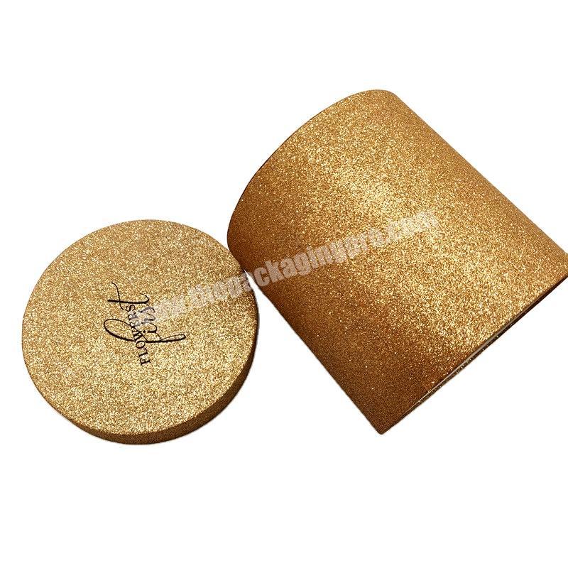 100% Plastic Free Custom Printed Eco Friendly Luxury Gold Gift Cardboard Cylinder Recyclable Round Paper Tube Packaging Box