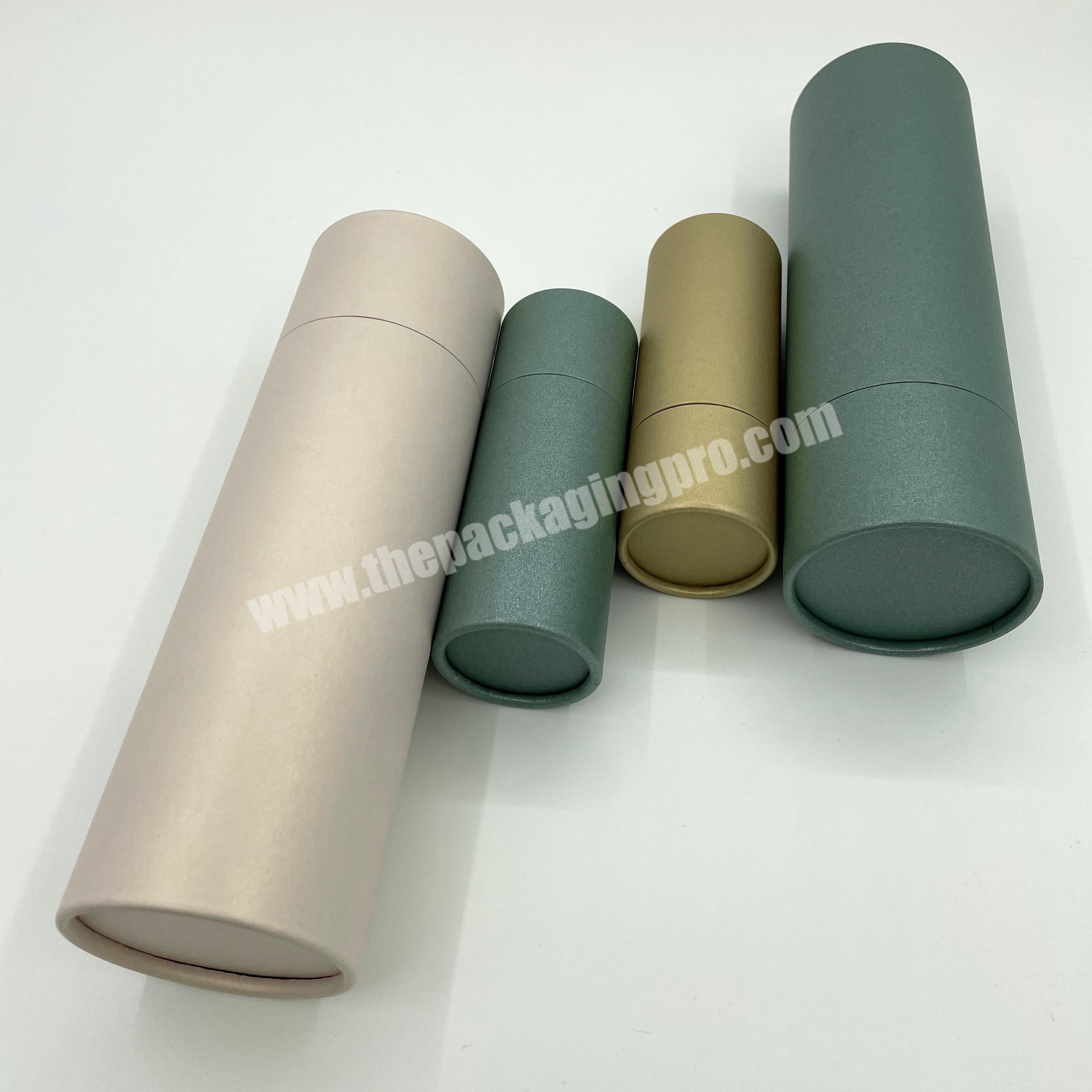 100% Plastic Free White Paper Tube Packaging Eco Friendly Empty Cardboard Paper Tube Packaging