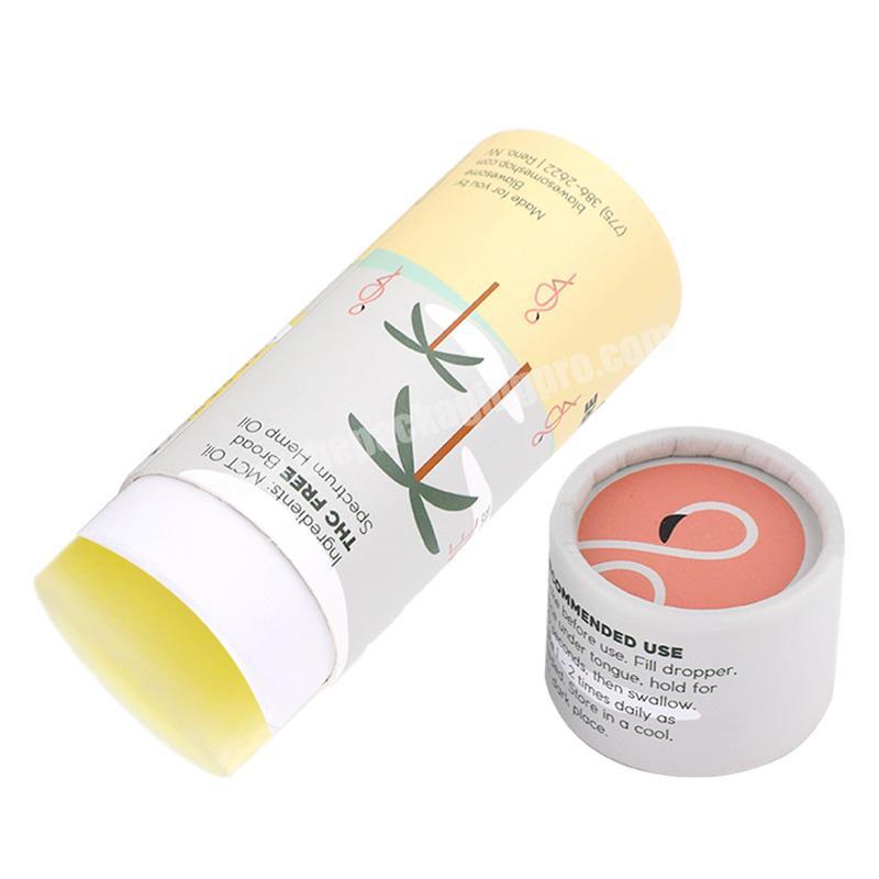 100% biodegradable packaging cardboard deodorant containers push up lid kraft lip balm paper tube