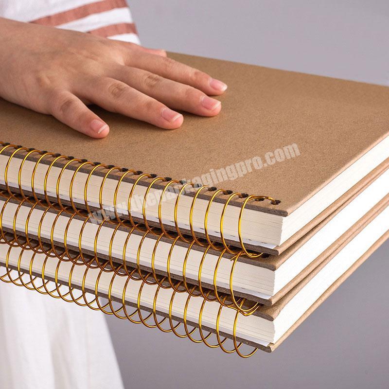 150 sheets thick b5 size hardcover kraft spiral line notebooks and journals