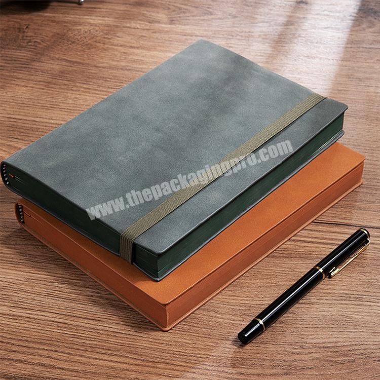 180 sheets thick colored edge soft cover PU leather a5 journal notebook custom logo