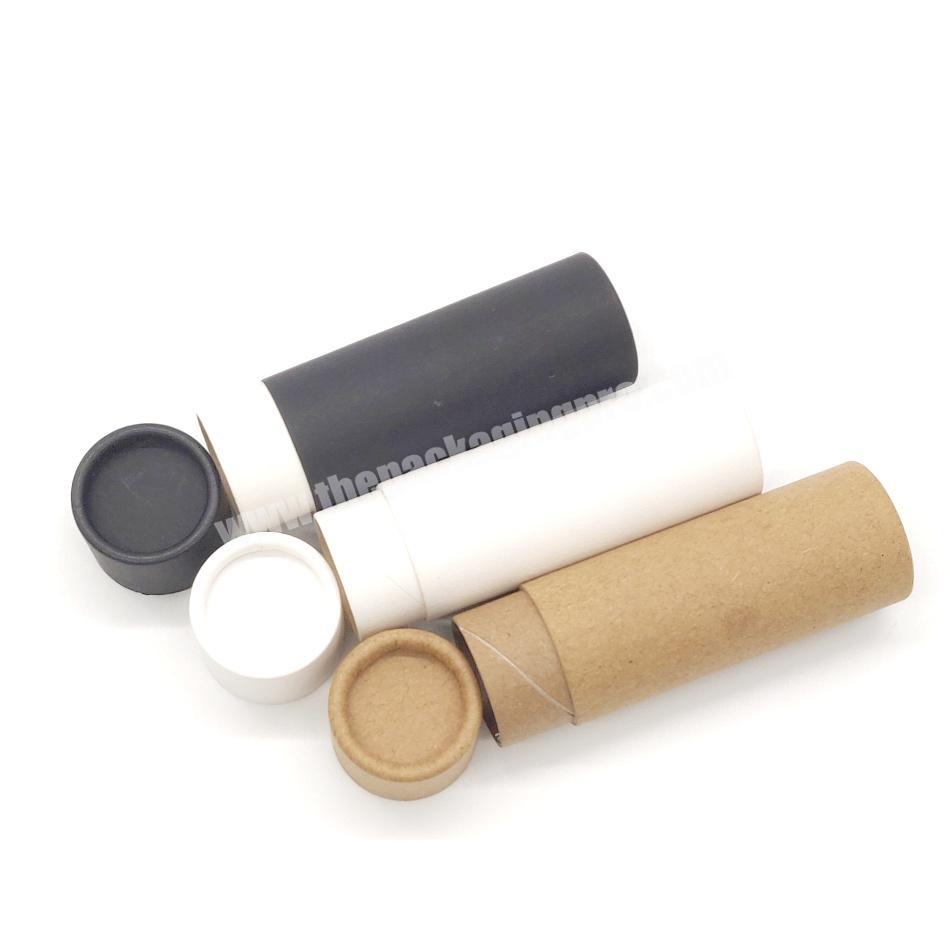 0.5oz/14g Eco Paperboard Push Up Design Cosmetics Kraft Paper Cardboard Lip Balm Lipstick Deodorant Tube Packaging Container Box