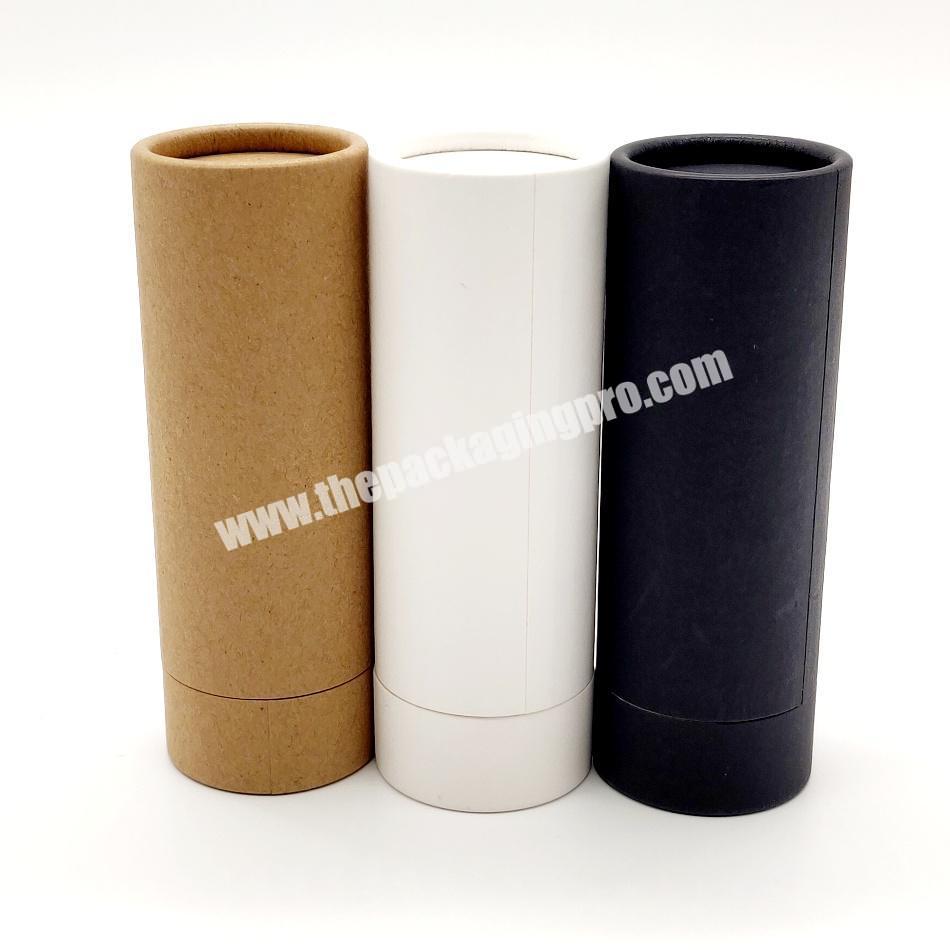 Plastic-Free Cardboard Push up Deodorant Containers Paper Tube Eco Paper Kraft Lip Balm Tubes Brown Kraft Paper Tube