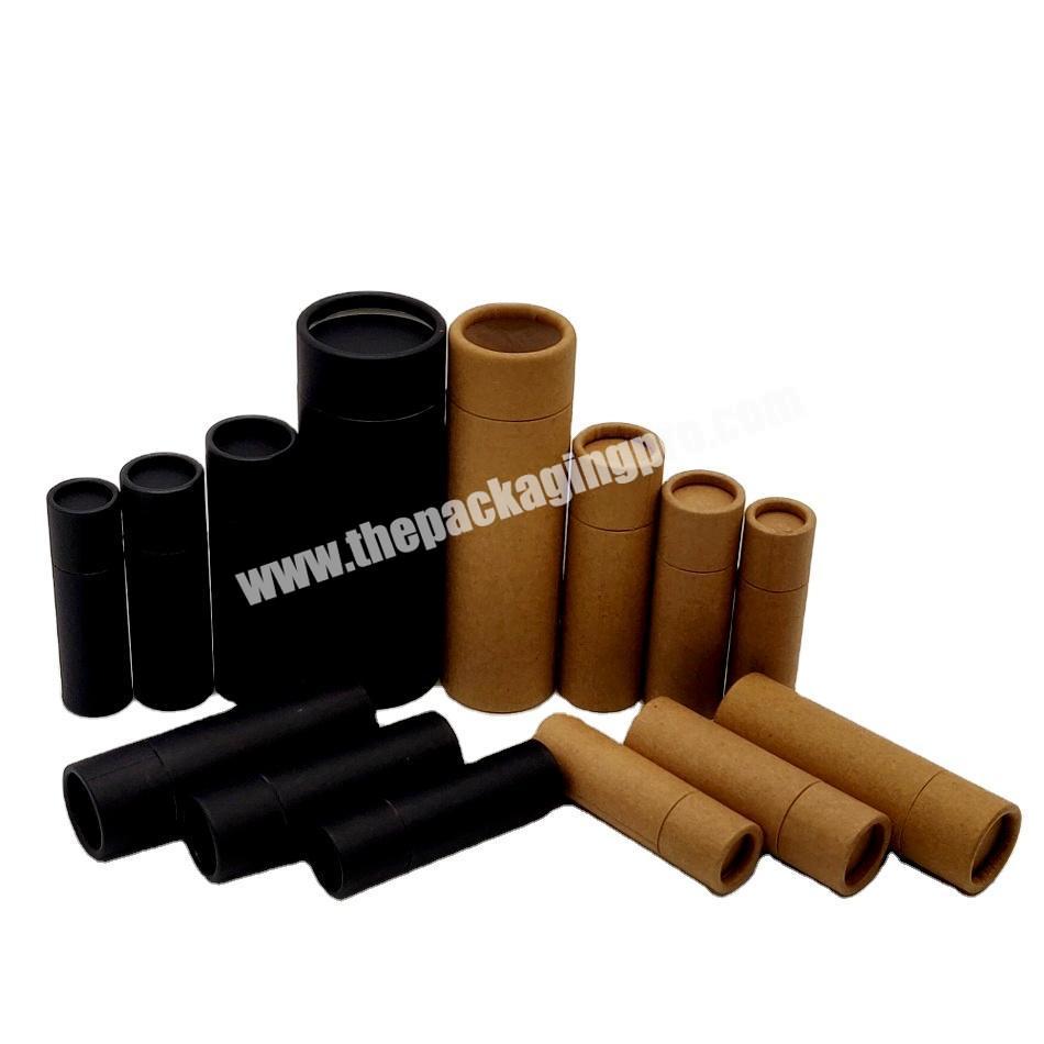 Biodegradable 0.3oz 0.5oz lip balm paper tube container 1oz 2oz cardboard push up deodorant containers paper tube