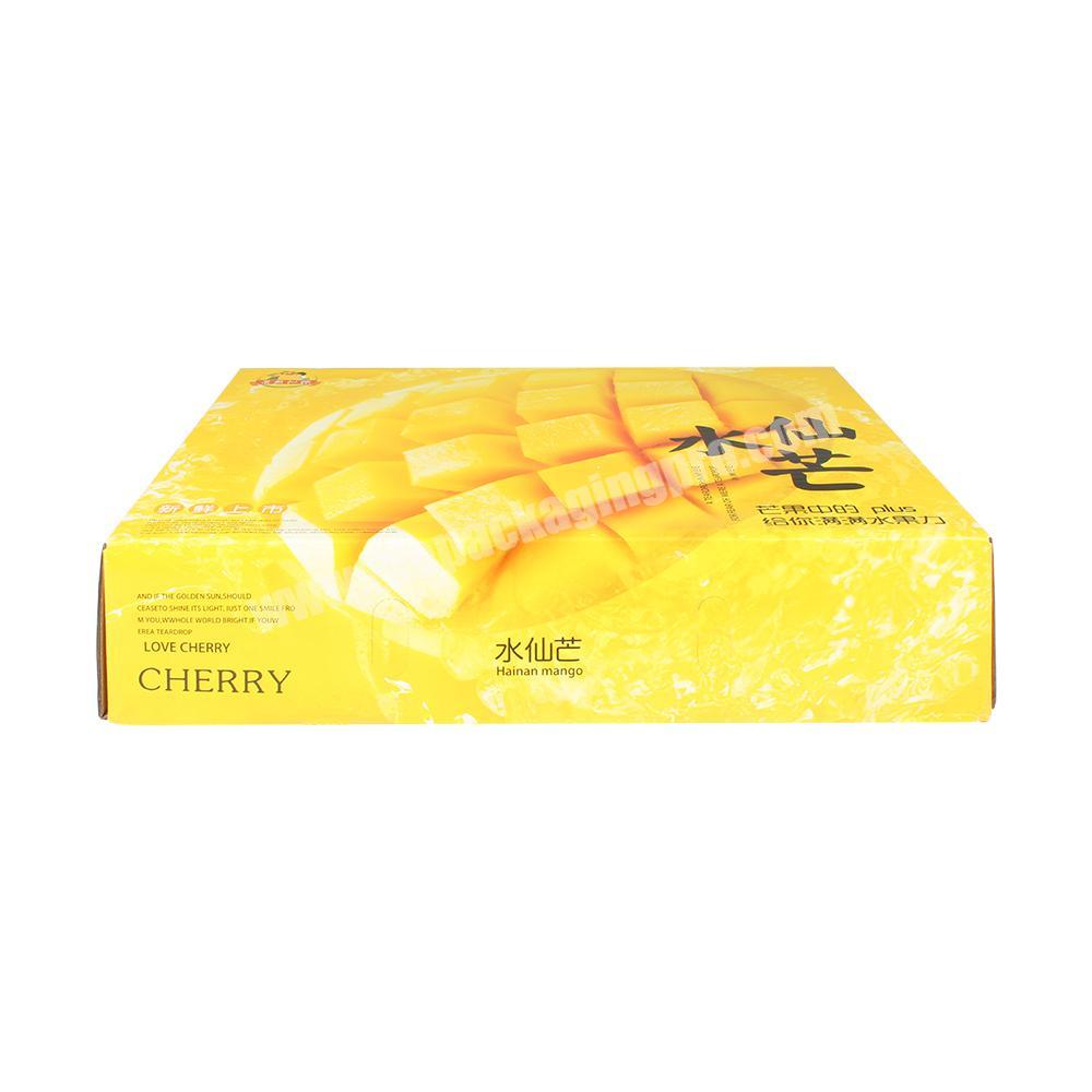 2020 Yongjin Factory Wholesale Specialized Cuboid Fresh Mango Packaging Corrugated Carton Box