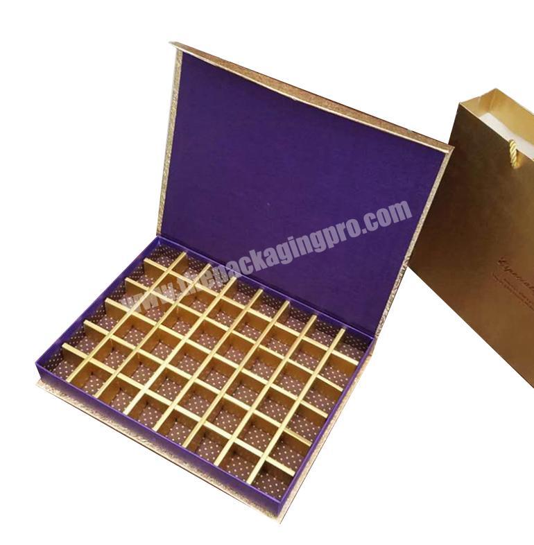 2020 new design gold the chocolate inserts confectionery box packaging boxes