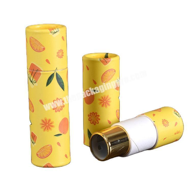2021 Manufacturer Fashionable Bio-degradable Food Grade  Multi-size Customized Lip Balm Paper Cans with Stamping