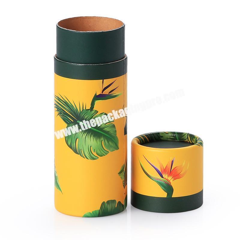 Sustainable eco-friendly  round packaging custom essential oil  printed cylinder cardboard tube