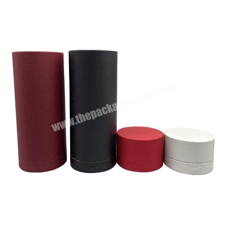 2021 black High quality and portable custom paper tube packaging