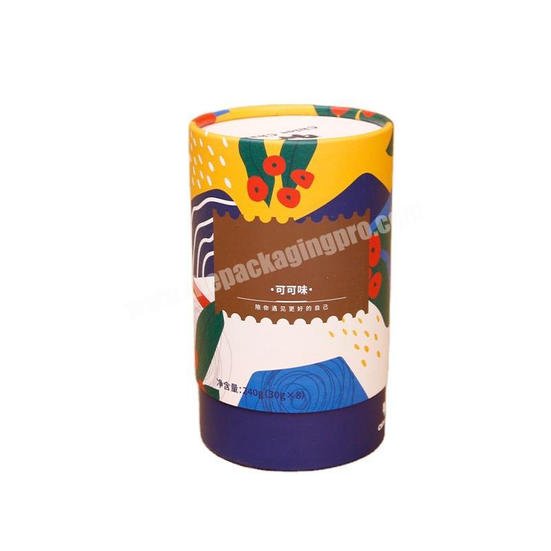 eco friendly paper tube packaging cosmetic cylinder custom paper tube box