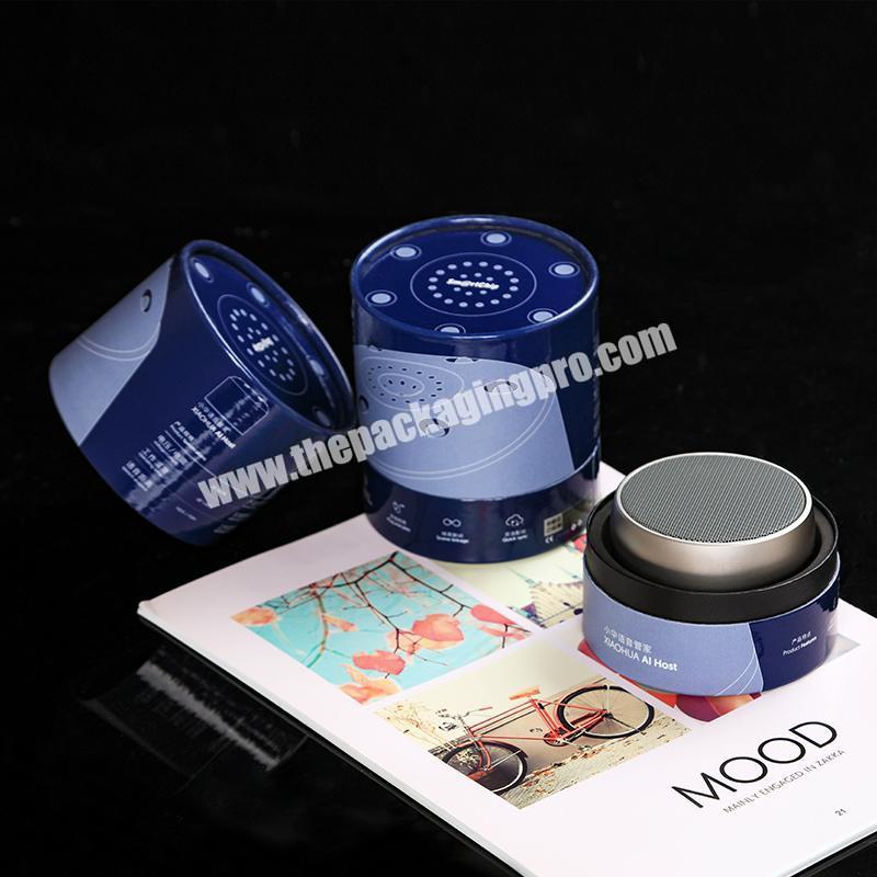 Black Round mouse gift tube box, electronic product  Gift tube packaging Box