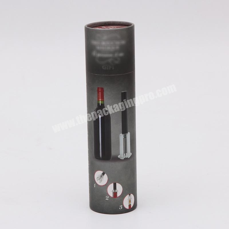 2021 high quality black candle tube wine paper tube packing