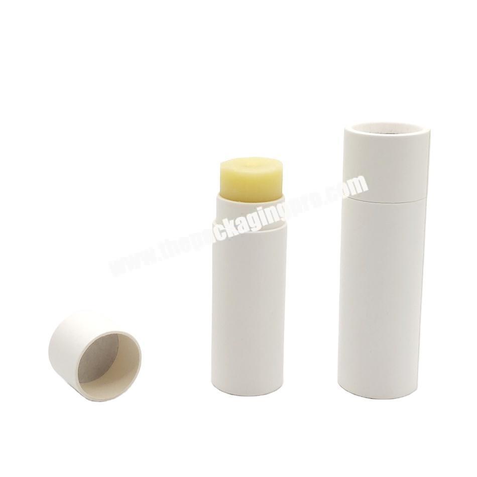 Custom Less plastic Eco Friendly Lip Balm Container Tube Twist Up Lipstick Packaging Carton Paper Tubes