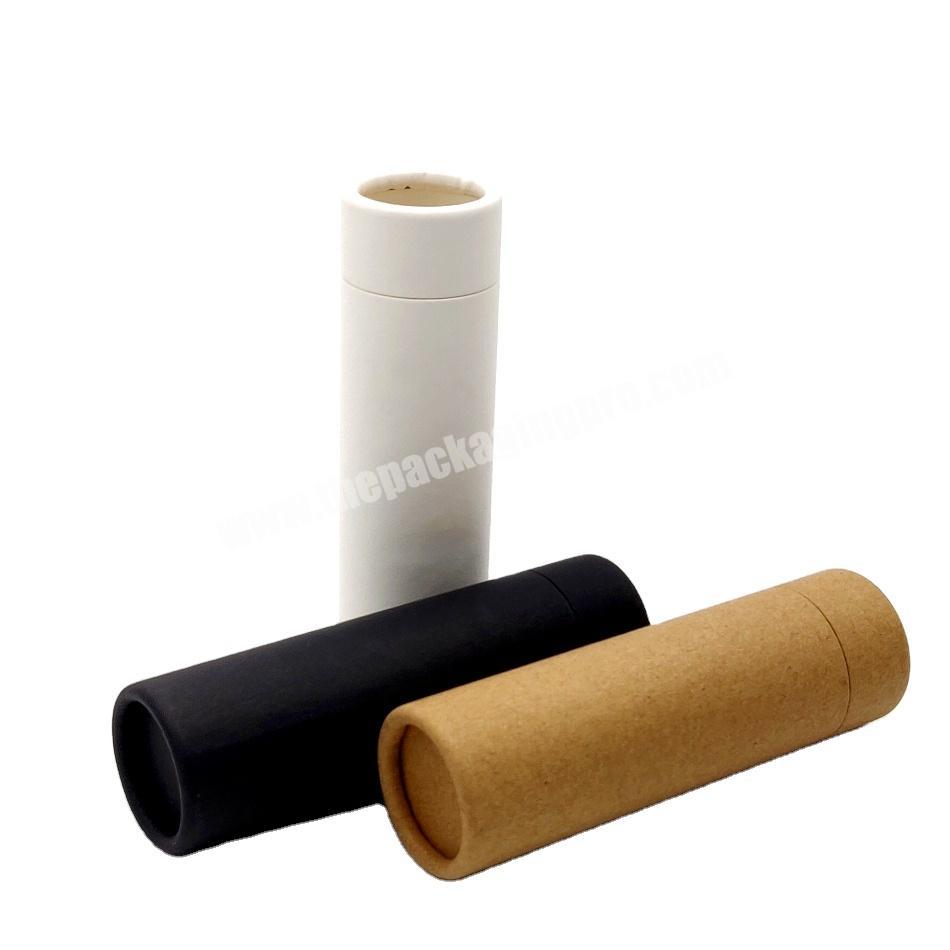 Biodegradable 2oz Packaging Kraft Black White Push Up Paper Cardboard Tube For Deodorant Stick Containers Packaging