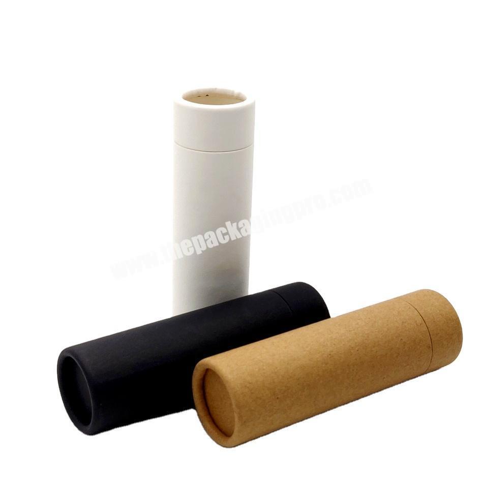 Eco paper kraft lip balm tubes brown kraft paper tube cardboard push up deodorant containers paper tube