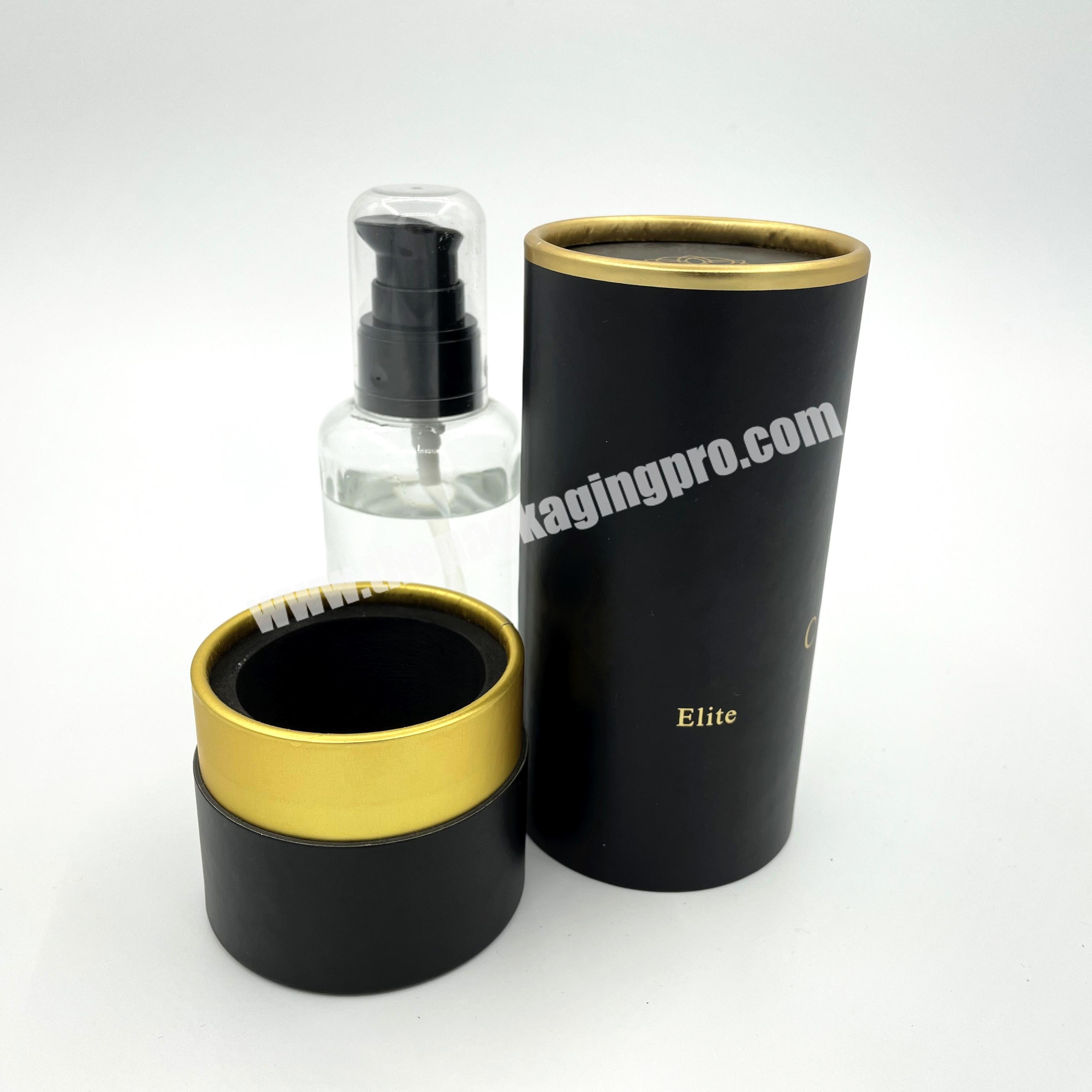 Eco friendly cylinder customized printing recyclable kraft paper tube packaging for bottles