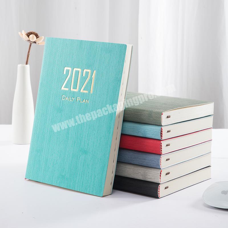 365 days a5 time management schedule manual pu leather 2021 planner notebook custom