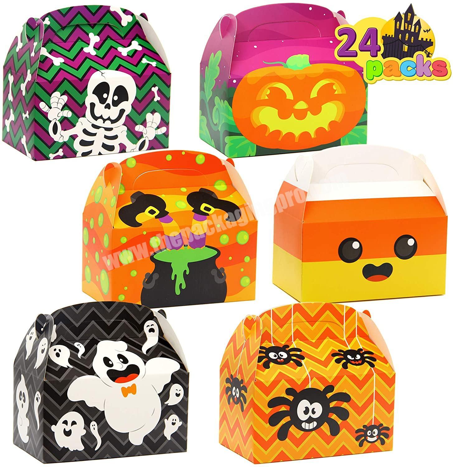3D Halloween House Cardboard Candy Gift Paper Boxes For Trick-Or-Treating Holiday Pastries Cupcakes Cookies Brownies Donuts
