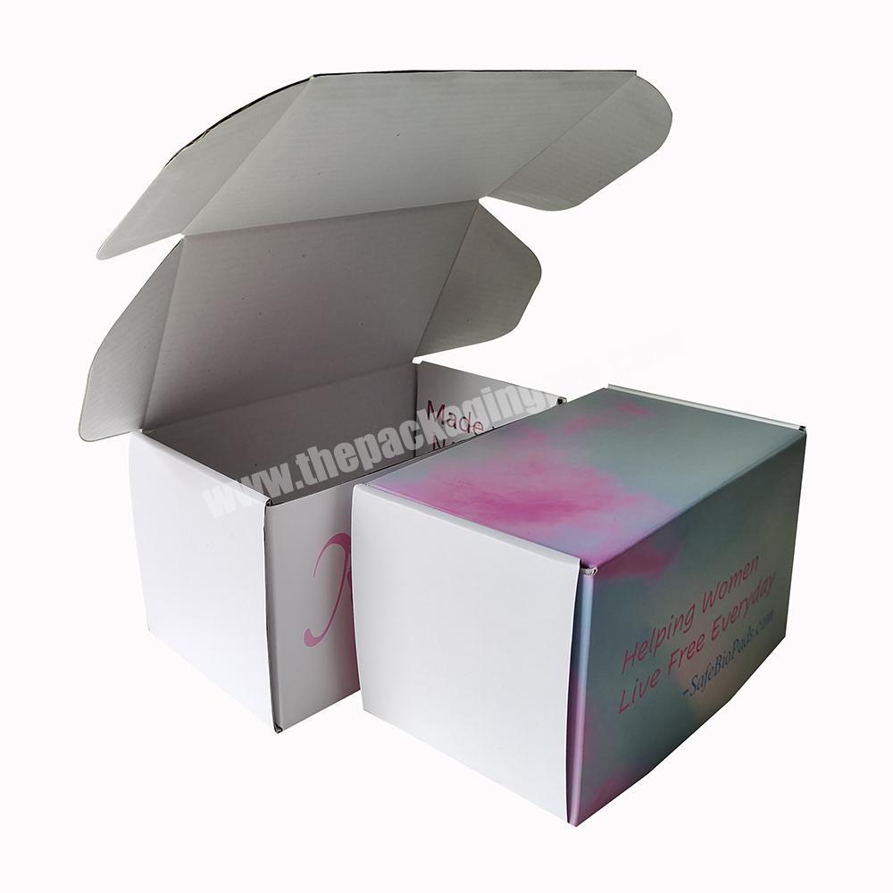 4C Offset Printing Corrugated E-flute Cardboard Packaging Box for Sanitary Pad Mailing Boxes