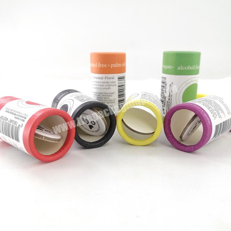 60g lip balm container push up paper tube