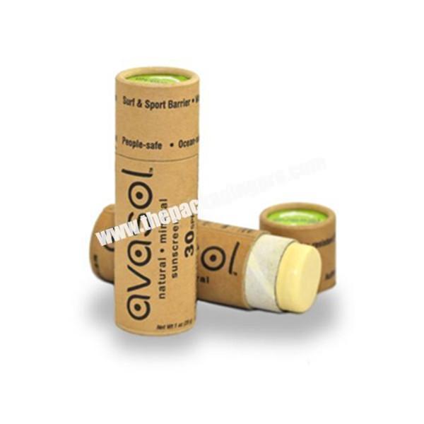 Biodegradable container wax paper inside paper tube push up paper tubes for lip balm
