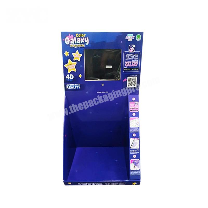 Advertising Paper POP Cardboard Countertop Display with LCD Screen for Sales Promotion