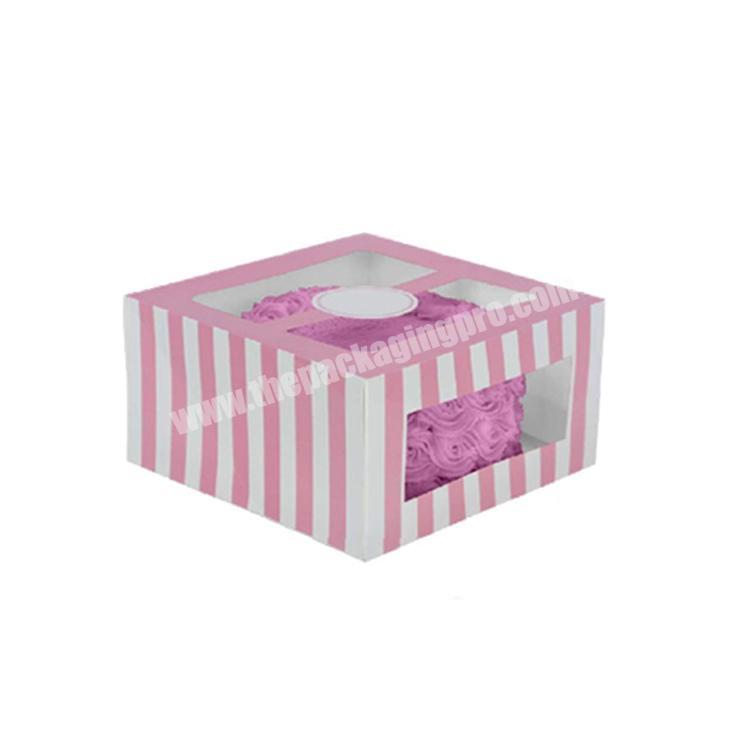 Bakery Carrier Container Bake Sales Cradboard Tall small cake boxes with Window Panels for Wedding
