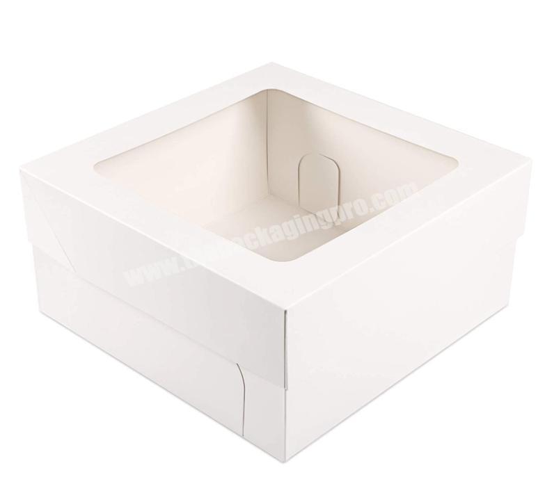 Bakery cake packaging Box with Window Small Brown Kraft Paper Box