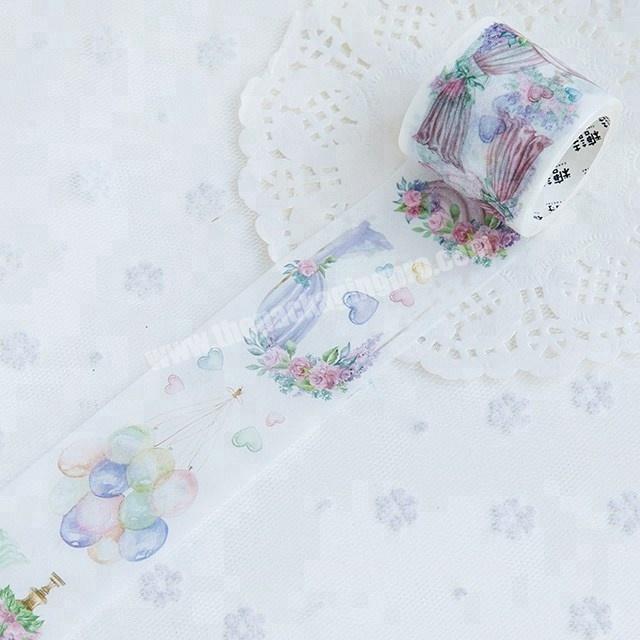 Beauteous flowery wedding dress masking custom washi tape paper printed custom for decoration