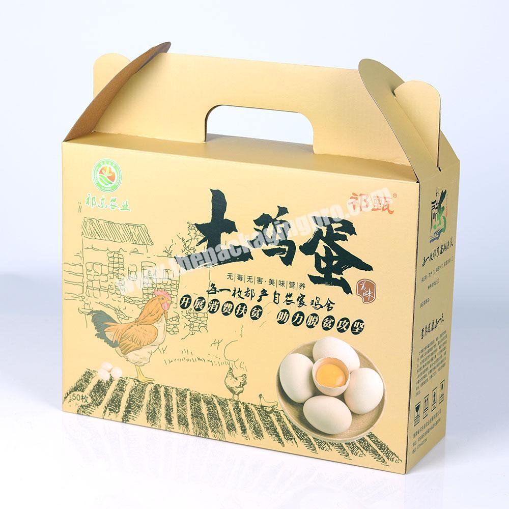 Custom printed corrugated paper cardboard packaging box for egg
