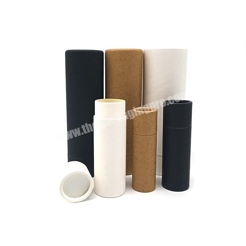 Biodegradable Custom Printing Deodorant Stick Lipstick Lip Balm Containers Push Up Paper Cardboard Packaging Tube