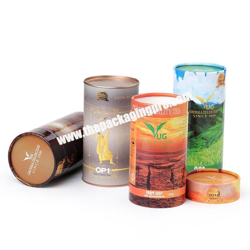 Biodegradable Customized Paper Tube Round Cylinder Tea, Coffee Beans Packaging Box